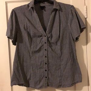Torrid Gingham Sexy Button Down Blouse 3X